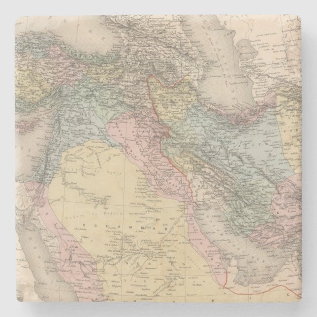 Asiatic Turkey and Persia Stone Coaster (Front)