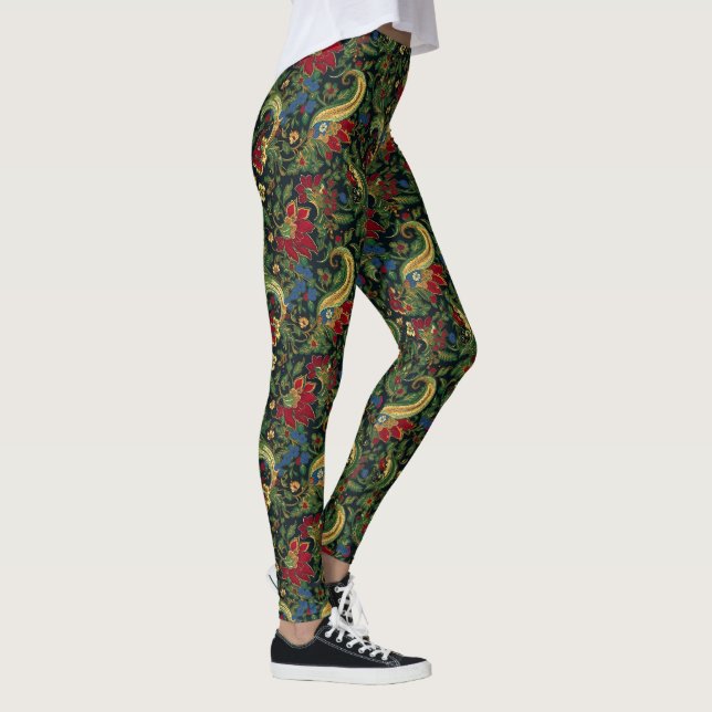 Asiatique Jardin sombre Chinoiseries leggings - Un (Droite)
