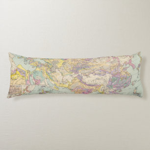 Asien u Europa - Atlas Map of Asia and Europe Body Pillow