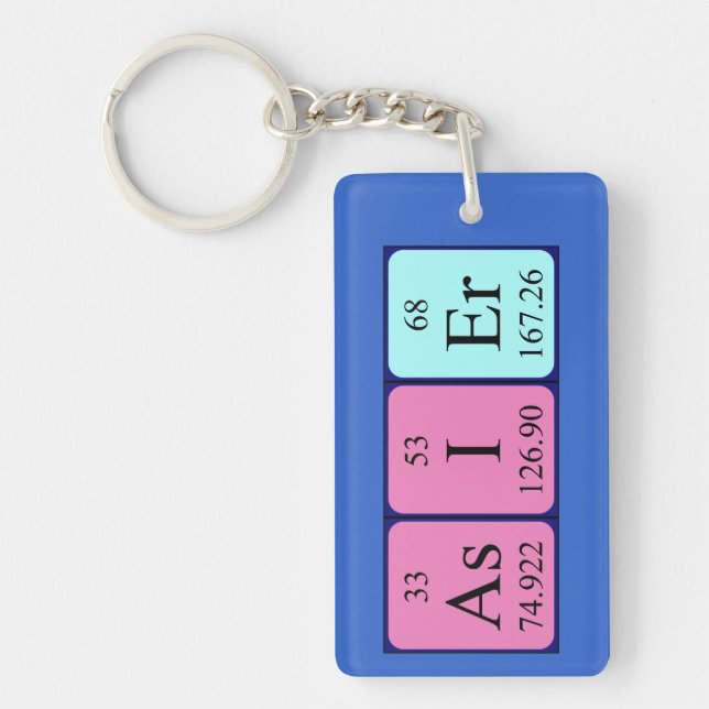 Asier periodic table name keyring (Front)