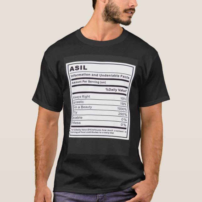 Asil Information and Undeniable Facts T-Shirt (Front)