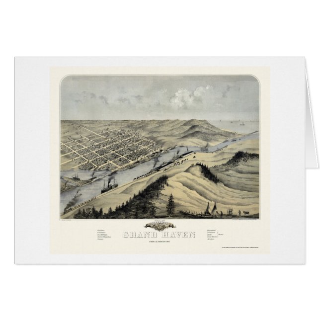 Asile grand, carte panoramique de MI - 1868 (Devant horizontal)