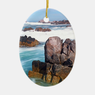 Asilomar Beach, Monterey, California, USA Ceramic Ornament