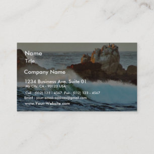Asilomar Beaches Waves Ocean Dusk Business Card