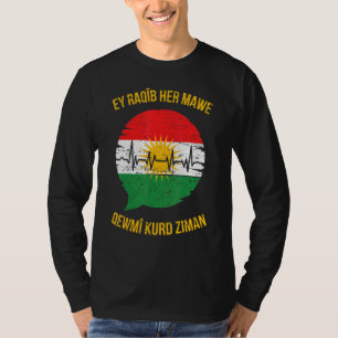 Asiti Kurdistan Flag Kurdisch Kurd Erbil Kurdi Kur T-Shirt