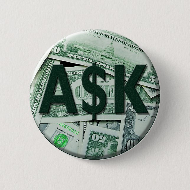 Ask 2 Inch Round Button (Front)