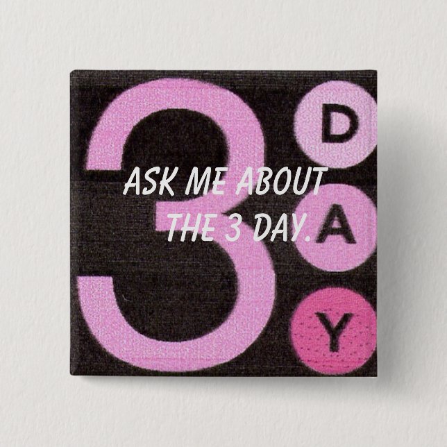Ask about 3 day - Customized 2 Inch Square Button (Front)
