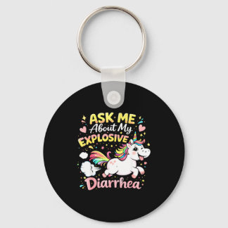 Ask about explosive diarrhea funny poop meme keychain