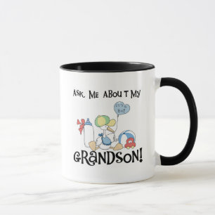 Ask About My Grandson Tshirts and Gifts Mug