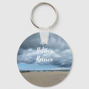 Ask, believe, receive keychain