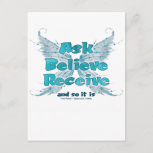 Ask Believe Receive Postcard