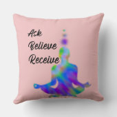 ASK BELIEVE RECEIVE THROW PILLOW (Back)