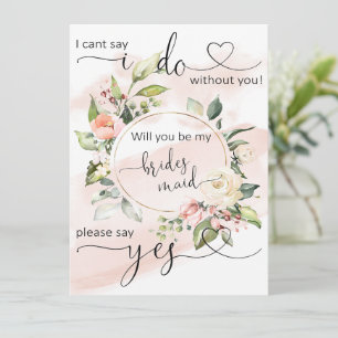 Ask Bridal Party Bridesmaid Proposal Card