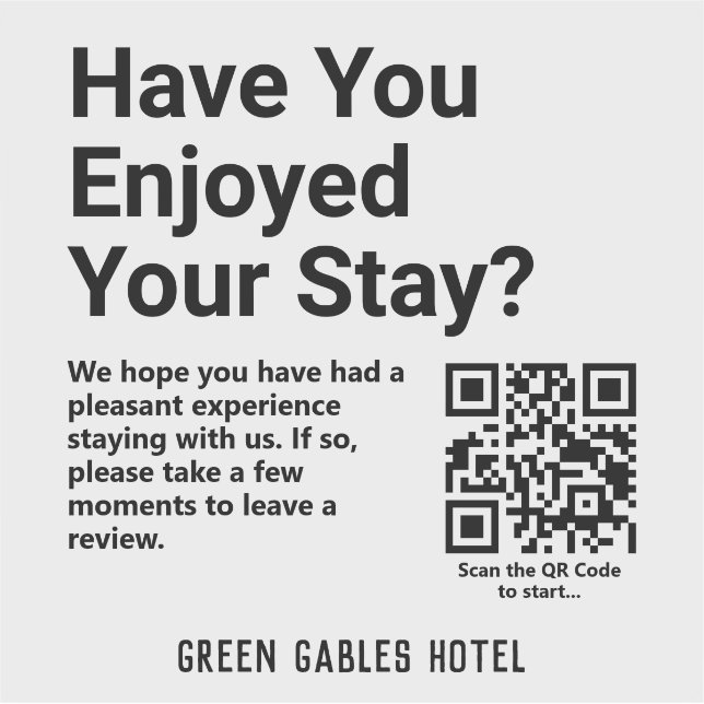 Ask Customers to Leave a Review QR Code (Front)