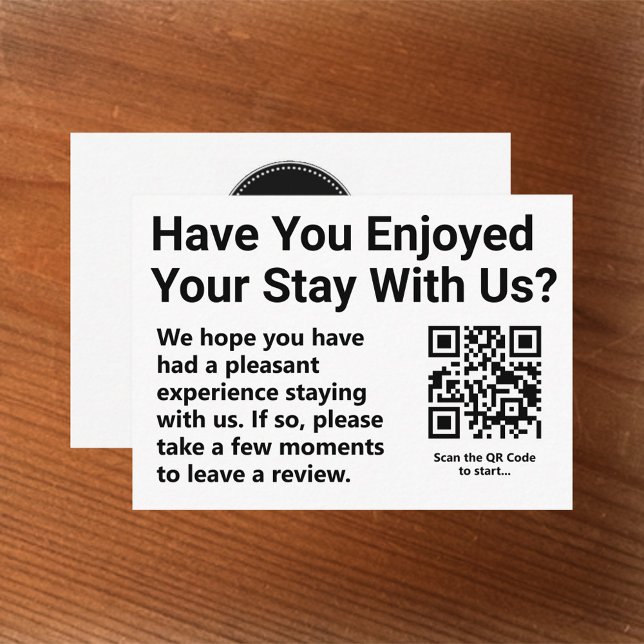 Ask Customers to Leave a Review QR Code Business Card (Creator Uploaded)