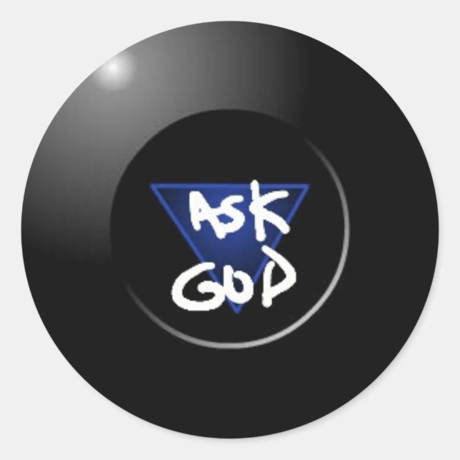 Ask God Magic 8Ball sticker (Front)