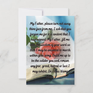 Ask God's Forgiveness Prayer Flat Greeting Card