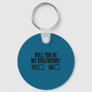 Ask Her Will You Be My Girlfriend Valentine's Day Keychain