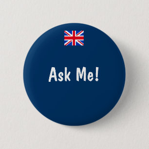 Ask Me 2 Inch Round Button