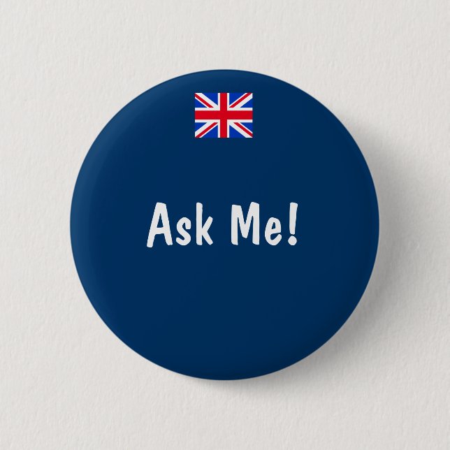 Ask Me 2 Inch Round Button (Front)