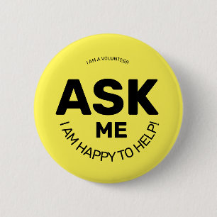 Ask me a question   2 inch round button