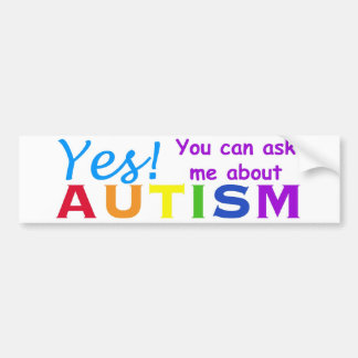 Ask Me About Autism Bumper Sticker