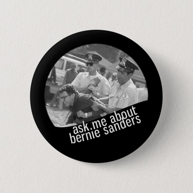 Ask Me About Bernie Sanders (V2) 2 Inch Round Button (Front)