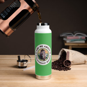 Ask Me About Evolutionary Biology Woolly Mammoth Water Bottle
