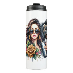 Ask Me About Horse Funny Horse Thermal Tumbler