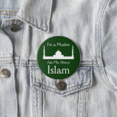 Ask Me About Islam 3 Inch Round Button (In Situ)