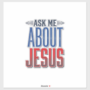 Ask Me About Jesus Vintage Christian Shirt Design 