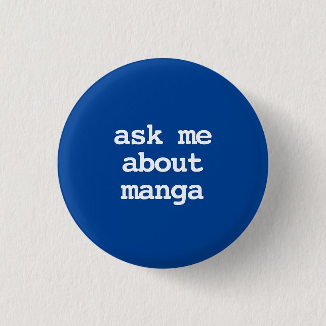 ask me about manga typography Button (Front)
