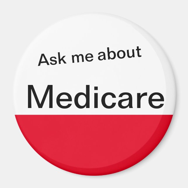 Ask Me About Medicare  Magnet (Front)