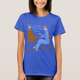 Ask Me About My Book Art Deco Lady Author T-Shirt