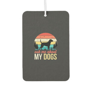 Ask Me About My Dogs Retro Sunset_1 Air Freshener