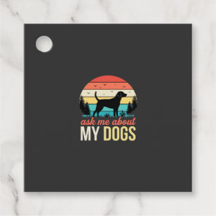 Ask Me About My Dogs Retro Sunset_1 Favour Tags