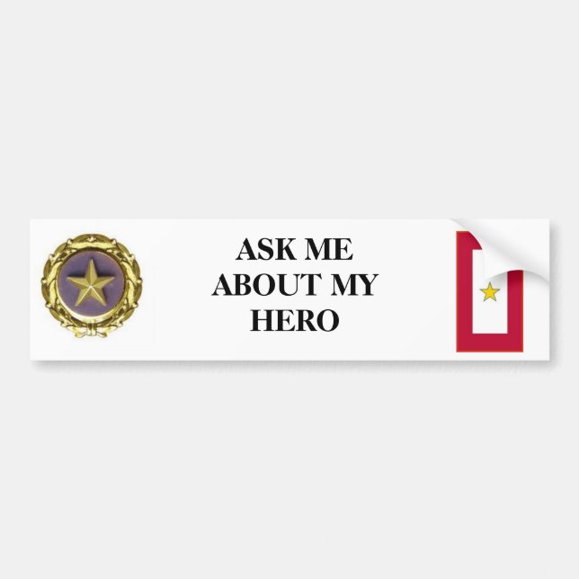 ASK ME ABOUT MY HERO BUMPER STICKER (Front)
