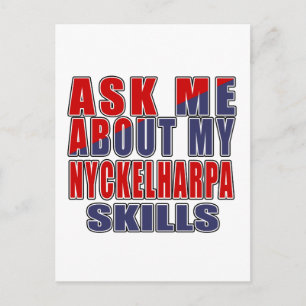 ASK ME ABOUT NYCKELHARPA SMUSIC POSTCARD