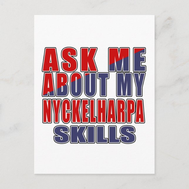 ASK ME ABOUT NYCKELHARPA SMUSIC POSTCARD (Front)