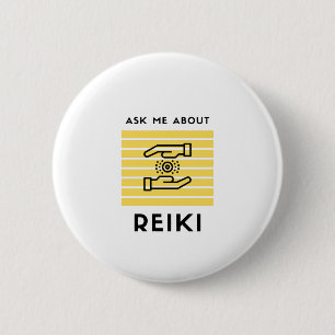 Ask me about reiki 2 inch round button
