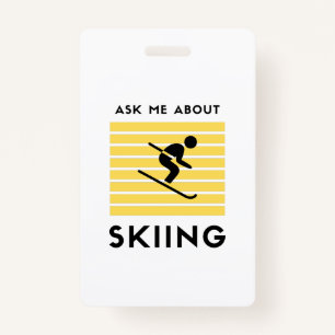 Ask me about skiing winter sport badge