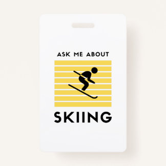 Ask me about skiing winter sport badge