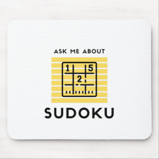Ask me about sudoku mouse pad