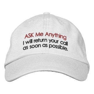 ASK ME ANYTHING EMBROIDERED HAT
