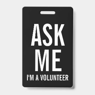 Ask Me   Black Volunteer Badge