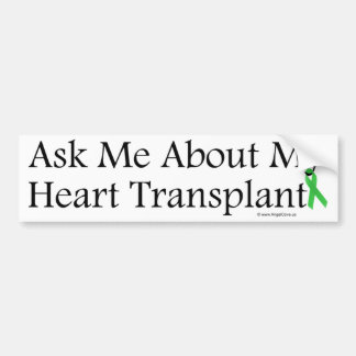 Ask Me Heart Bumper Sticker