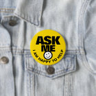 Ask me I am happy to help yellow black badge