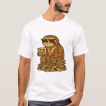 Ask Me Monday T-Shirt<br><div class="desc">Bring the energy of slow Mondays to life with Ask Me Monday—a witty design that features a stylish sloth dressed for the corporate grind. Donning a sharp suit, orange tie, and cool sunglasses, the sloth lounges atop a mountain of paperwork while holding a sign that says it all: “ASK ME...</div>