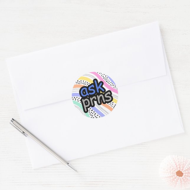 Ask Me My Pronouns Sticker (Envelope)