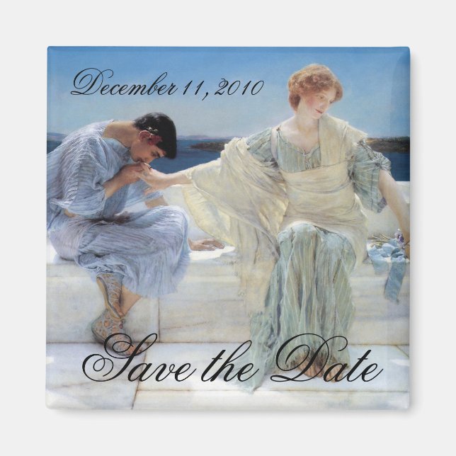 Ask Me No More by Alma Tadema Wedding Magnet (Front)
